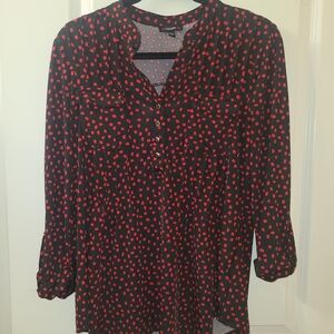 Cocomo Black and Red Polka Dot Blouse